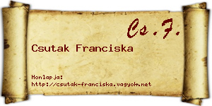 Csutak Franciska névjegykártya